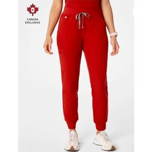 Figs Zamora Jogger Scrub PantsSize Small Tall Winning Red Nurse Limited Edition